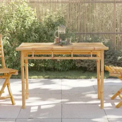 Discount FinePRICE Puutarhan ruokapöytä 110x55x75 cm bambu (68031)