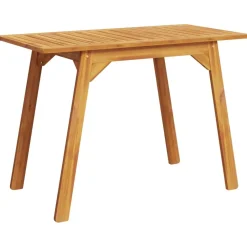 New FinePRICE Puutarhan ruokapöytä 110x56x75 cm täysi akasiapuu (66372)