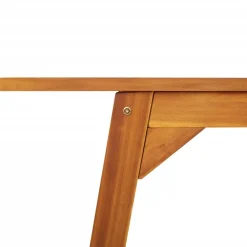New FinePRICE Puutarhan ruokapöytä 110x56x75 cm täysi akasiapuu (66372)