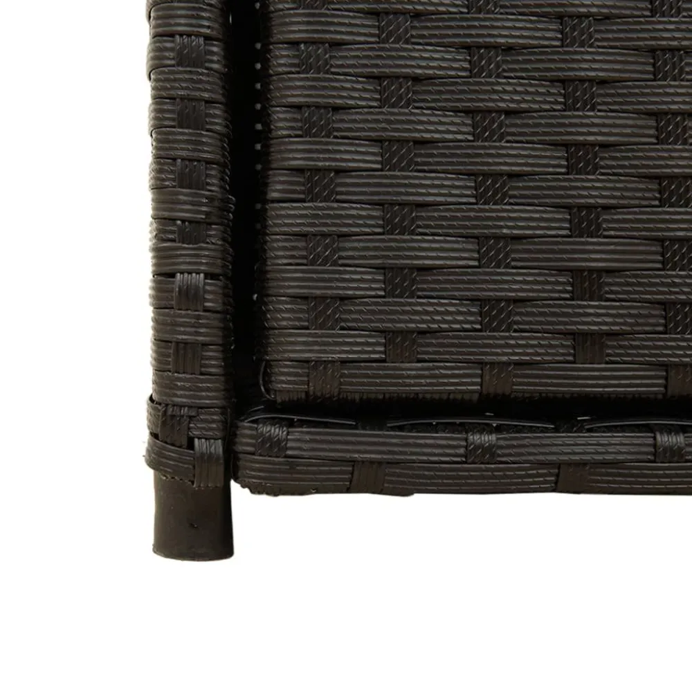 New FinePRICE Puutarhan säilytyskaappi musta 55x55x111 cm polyrottinki