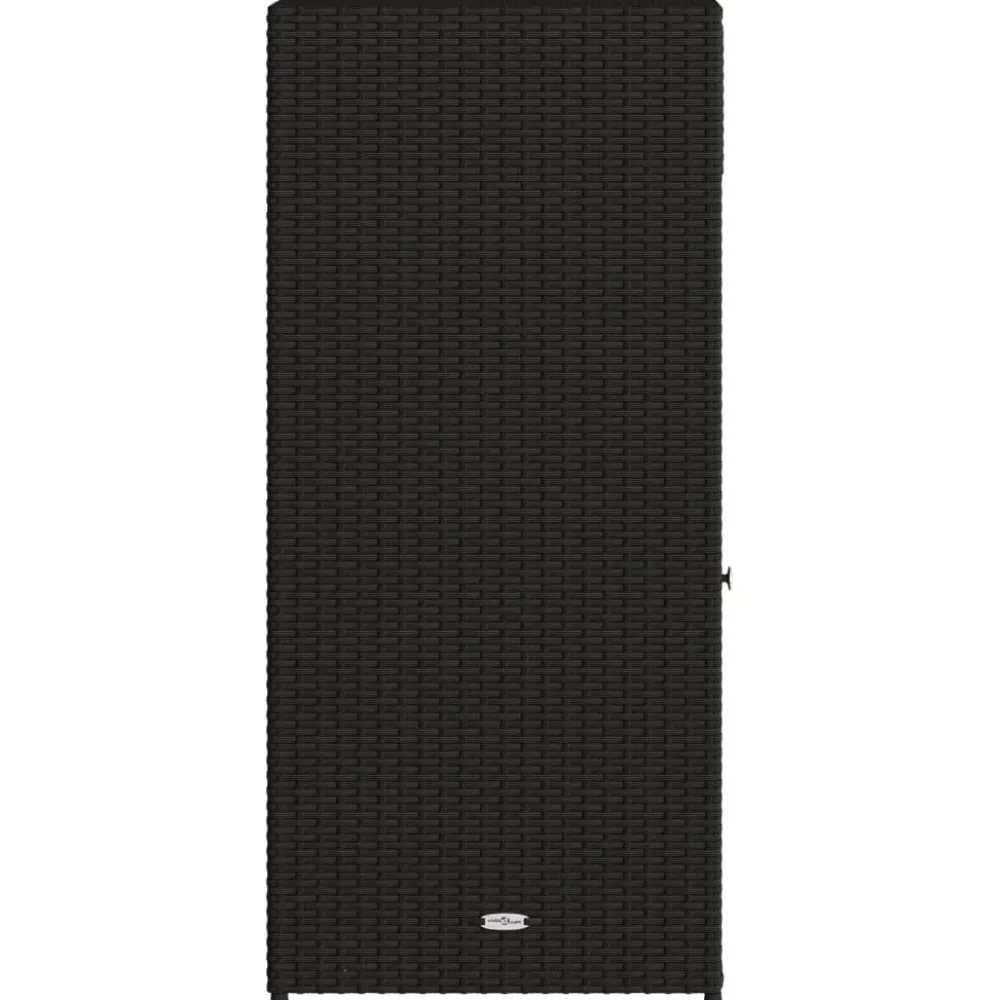 New FinePRICE Puutarhan säilytyskaappi musta 55x55x111 cm polyrottinki