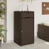 New FinePRICE Puutarhan säilytyskaappi ruskea 55x55x111 cm polyrottinki