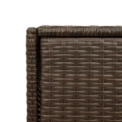 New FinePRICE Puutarhan säilytyskaappi ruskea 55x55x111 cm polyrottinki