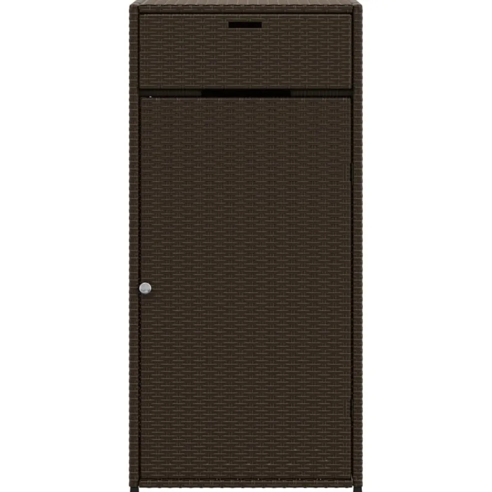 New FinePRICE Puutarhan säilytyskaappi ruskea 55x55x111 cm polyrottinki