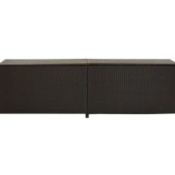 Clearance FinePRICE Puutarhan säilytyslaatikko polyrottinki 200x50x60 cm ruskea