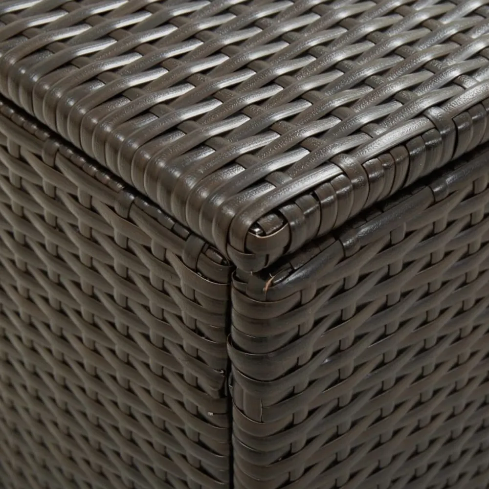 Clearance FinePRICE Puutarhan säilytyslaatikko polyrottinki 200x50x60 cm ruskea