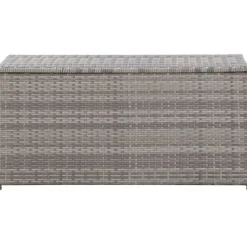 Clearance FinePRICE Puutarhan säilytyslaatikko polyrottinki 100x50x50 cm harmaa