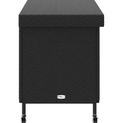 New FinePRICE Puutarhan säilytyslaatikko pyörillä musta 110x55x73 cm (03826)