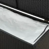 Outlet FinePRICE Puutarhan säilytyslaatikko polyrottinki 200x50x60 cm musta
