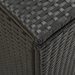 Outlet FinePRICE Puutarhan säilytyslaatikko polyrottinki 200x50x60 cm musta