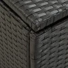 Clearance FinePRICE Puutarhan säilytyslaatikko polyrottinki 100x50x50 cm musta