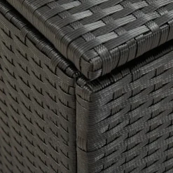 Clearance FinePRICE Puutarhan säilytyslaatikko polyrottinki 100x50x50 cm musta