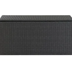 Clearance FinePRICE Puutarhan säilytyslaatikko polyrottinki 100x50x50 cm musta