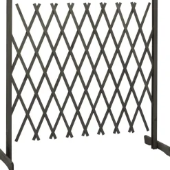 Outlet FinePRICE Puutarhan säleikköaita harmaa 180x100 cm täysi kuusi
