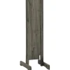Sale FinePRICE Puutarhan säleikköaita harmaa 150x80 cm täysi kuusi