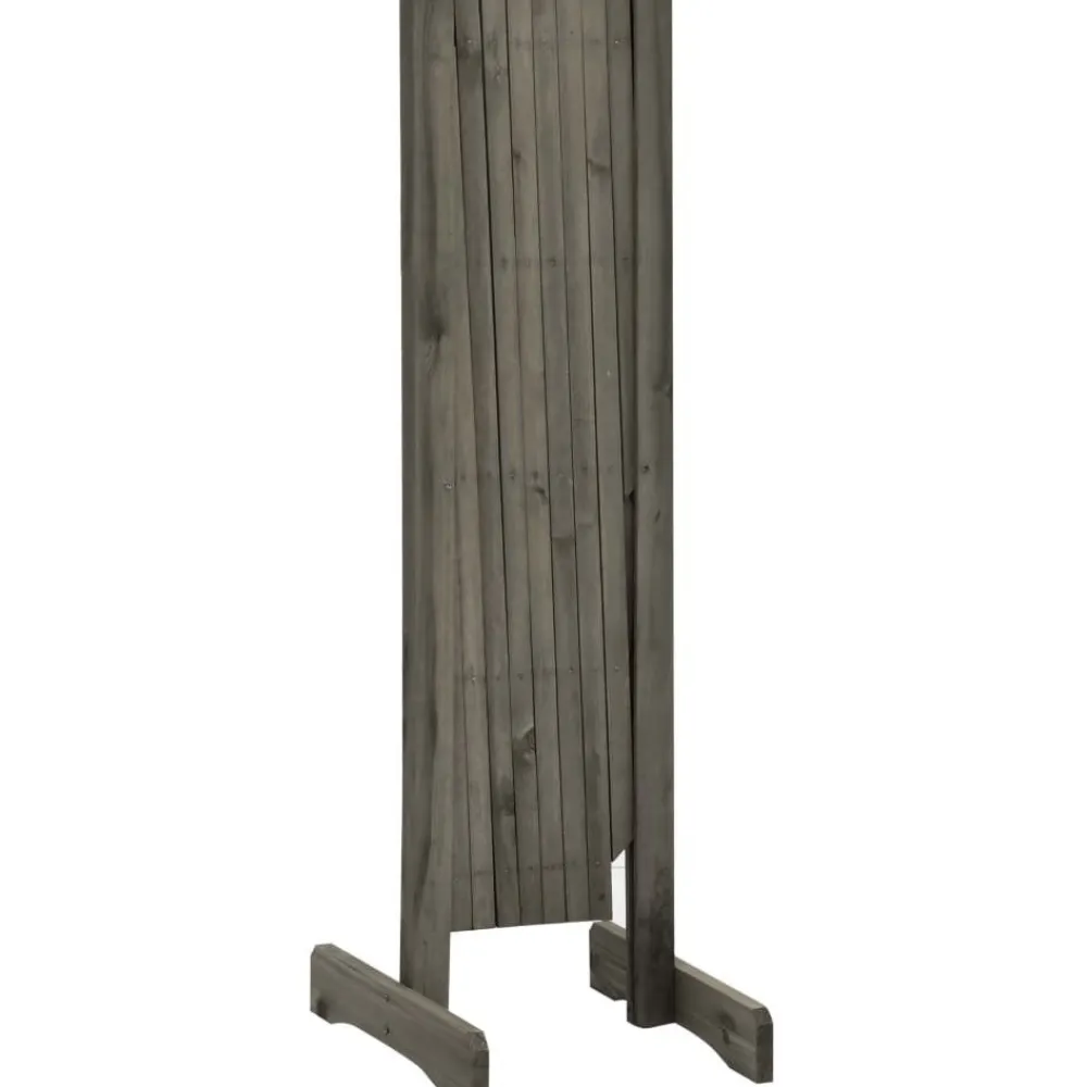 Sale FinePRICE Puutarhan säleikköaita harmaa 150x80 cm täysi kuusi