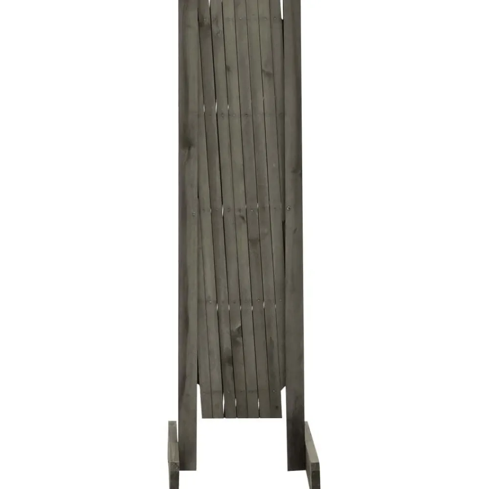 Sale FinePRICE Puutarhan säleikköaita harmaa 150x80 cm täysi kuusi