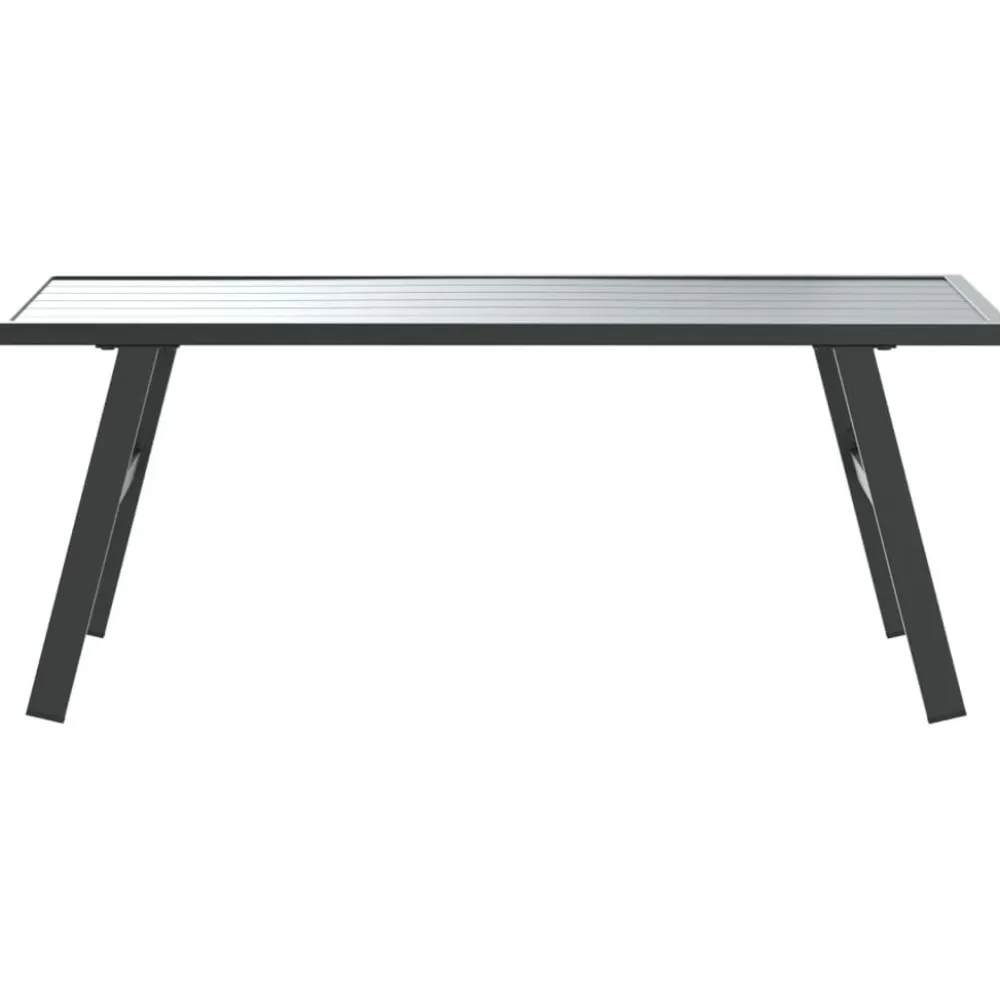 Online FinePRICE Puutarhan sohvapöytä musta 90x45x35 cm jauhemaalattu teräs (08106)
