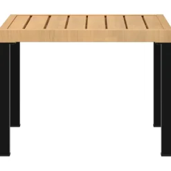 Best FinePRICE Puutarhan sohvapöytä musta 55x55x39,5 cm jauhemaalattu teräs (08568)
