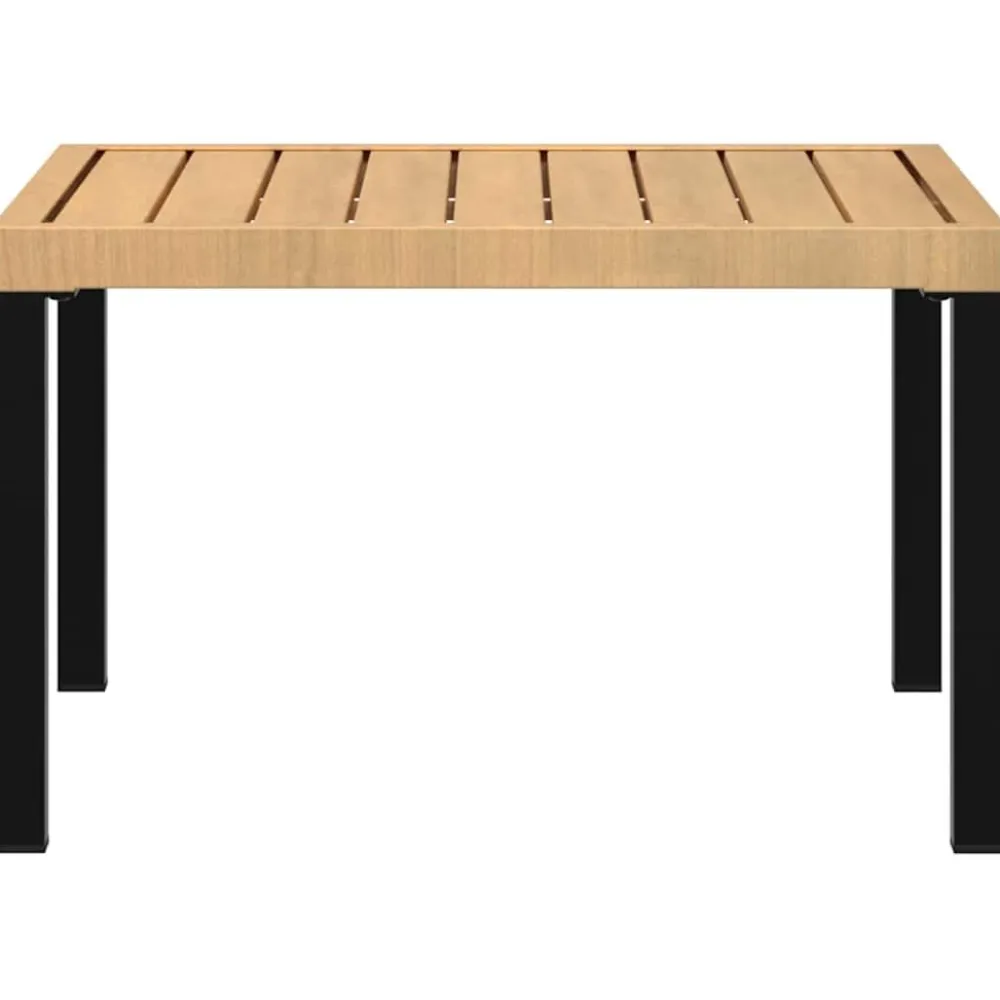 Discount FinePRICE Puutarhan sohvapöytä musta 65x65x40 cm alumiini (08573)