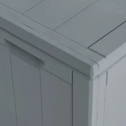 Outlet FinePRICE Puutarhan varastoarkku 90 l harmaa PP rottinki
