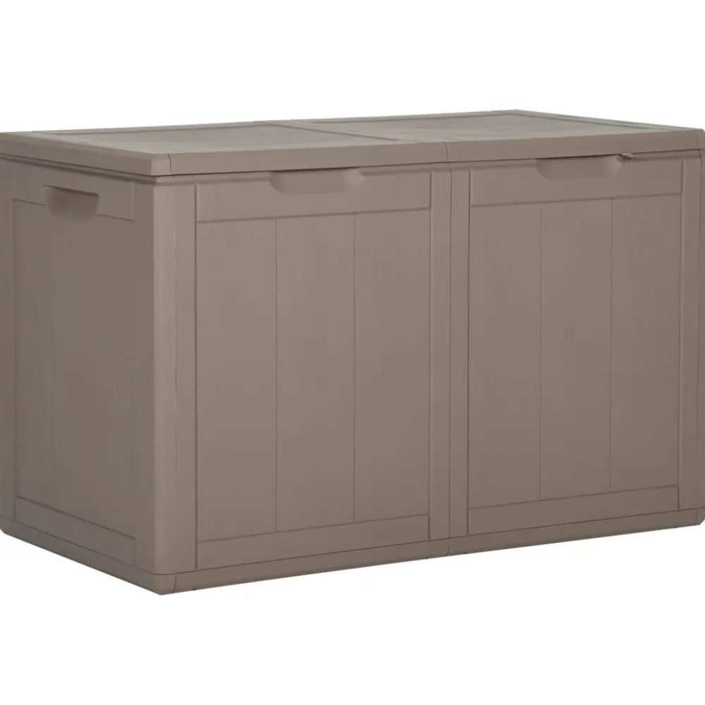 Outlet FinePRICE Puutarhan varastoarkku 90 l harmaa PP rottinki