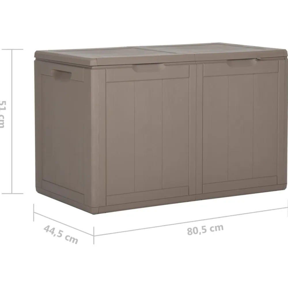 Outlet FinePRICE Puutarhan varastoarkku 90 l harmaa PP rottinki