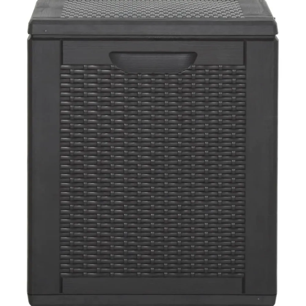 Outlet FinePRICE Puutarhan varastoarkku 90 l harmaa PP rottinki