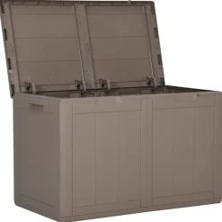 Outlet FinePRICE Puutarhan varastoarkku 90 l harmaa PP rottinki