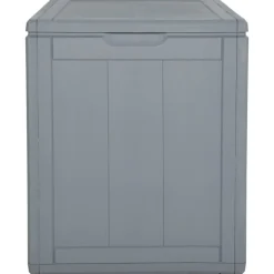 Outlet FinePRICE Puutarhan varastoarkku 90 l harmaa PP rottinki