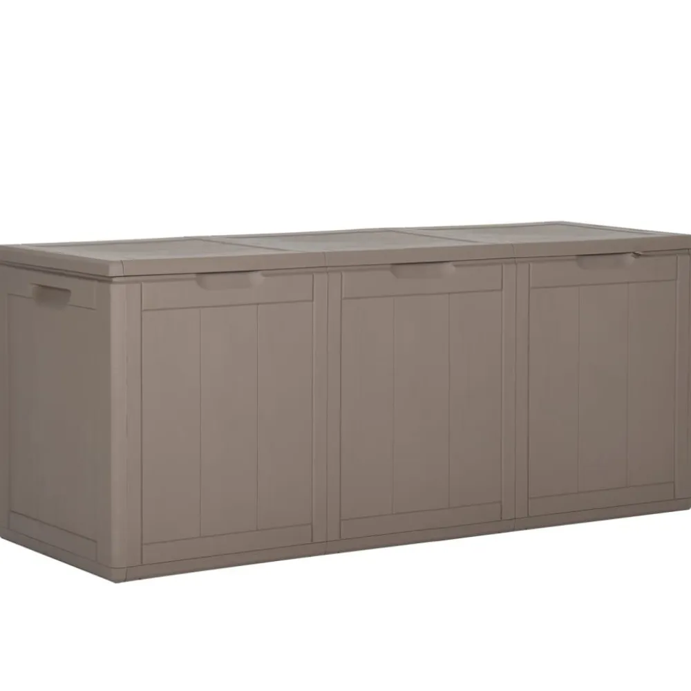 Outlet FinePRICE Puutarhan varastoarkku 90 l harmaa PP rottinki