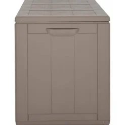 Outlet FinePRICE Puutarhan varastoarkku 90 l harmaa PP rottinki