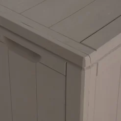 Outlet FinePRICE Puutarhan varastoarkku 90 l harmaa PP rottinki