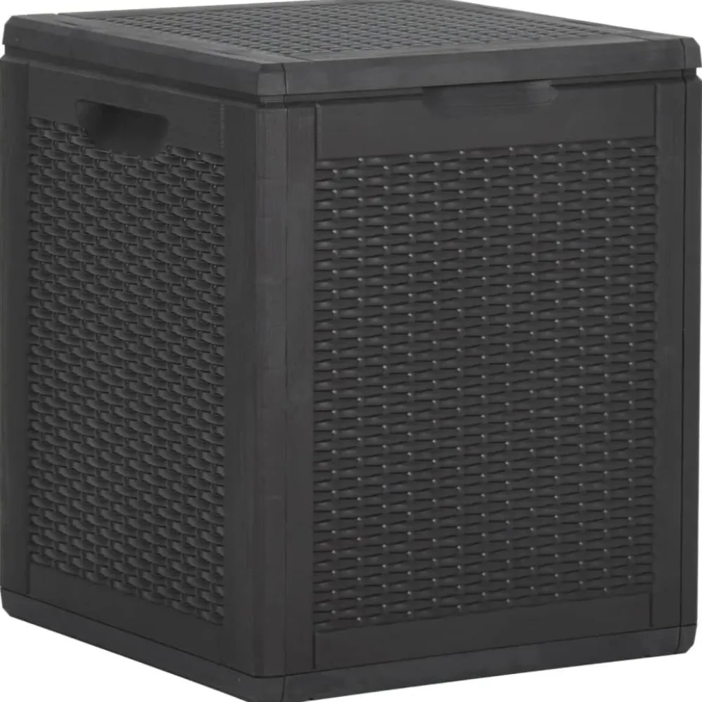 Outlet FinePRICE Puutarhan varastoarkku 90 l harmaa PP rottinki