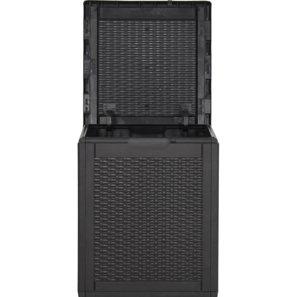 Outlet FinePRICE Puutarhan varastoarkku 90 l harmaa PP rottinki