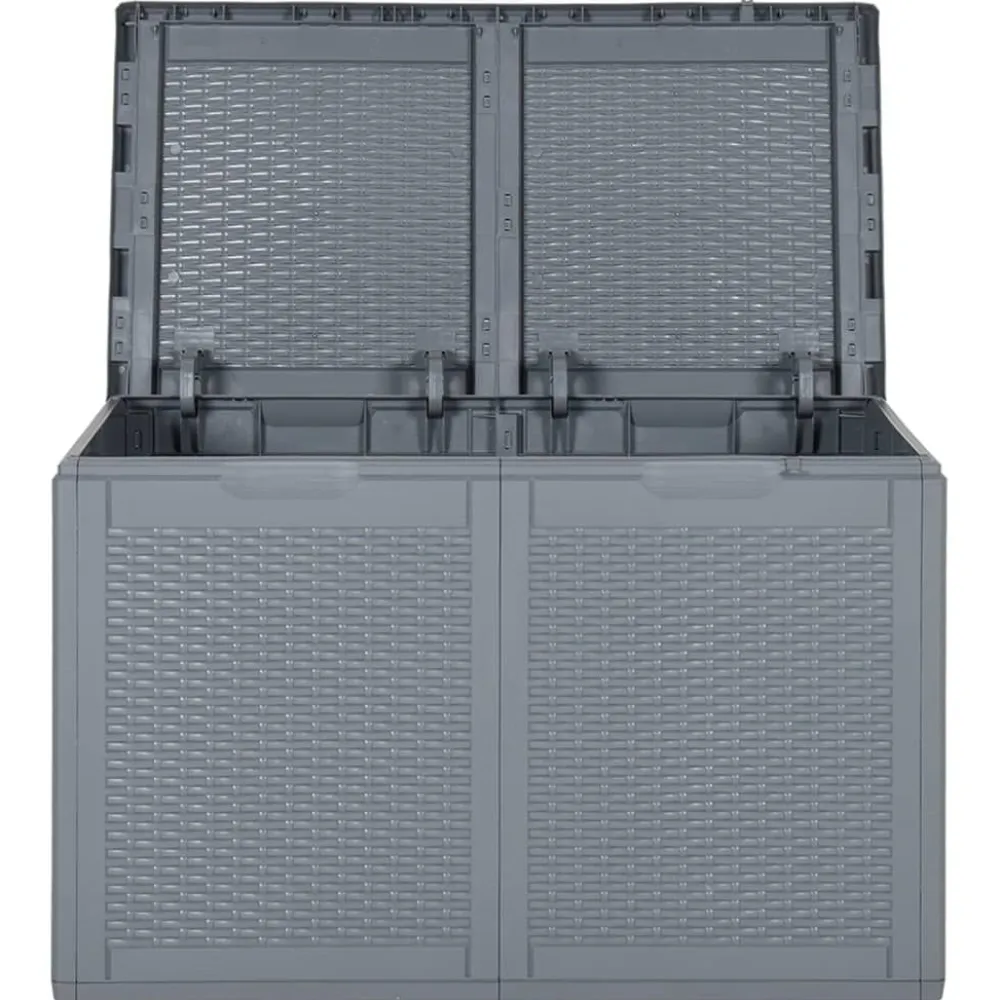 Outlet FinePRICE Puutarhan varastoarkku 90 l harmaa PP rottinki