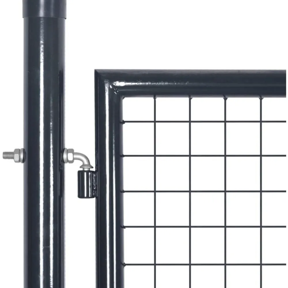 Clearance FinePRICE Puutarhan verkkoportti galvanoitu teräs 289x75cm harmaa