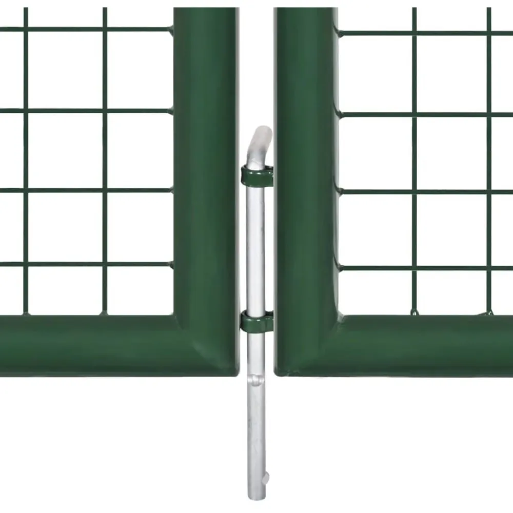 Discount FinePRICE Puutarhan verkkoportti teräs 400x100cm vihreä