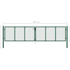 Online FinePRICE Puutarhan verkkoportti teräs 400x75cm vihreä