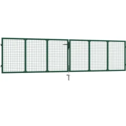 Best FinePRICE Puutarhan verkkoportti teräs 400x125cm vihreä