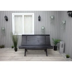 New Baltic Garden Puutarhapenkki Park 140cm mustaa