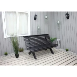 New Baltic Garden Puutarhapenkki Park 140cm mustaa