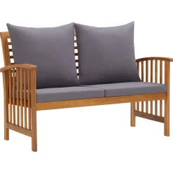 Best FinePRICE Puutarhapenkki 119 cm, akaasiapuu Ruskea