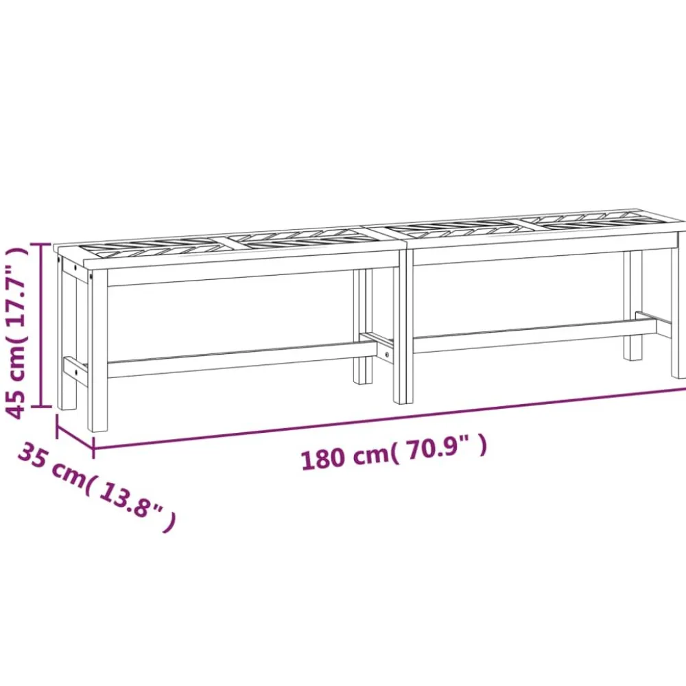 Best FinePRICE Puutarhapenkki 110 cm, akasiapuu