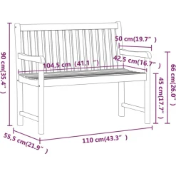 Discount FinePRICE Puutarhapenkki 110 cm, akasiapuuta