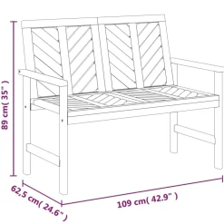 New FinePRICE Puutarhapenkki 109 cm, akasiapuu