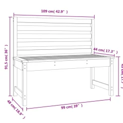 Discount FinePRICE Puutarhapenkki 109 cm, mänty
