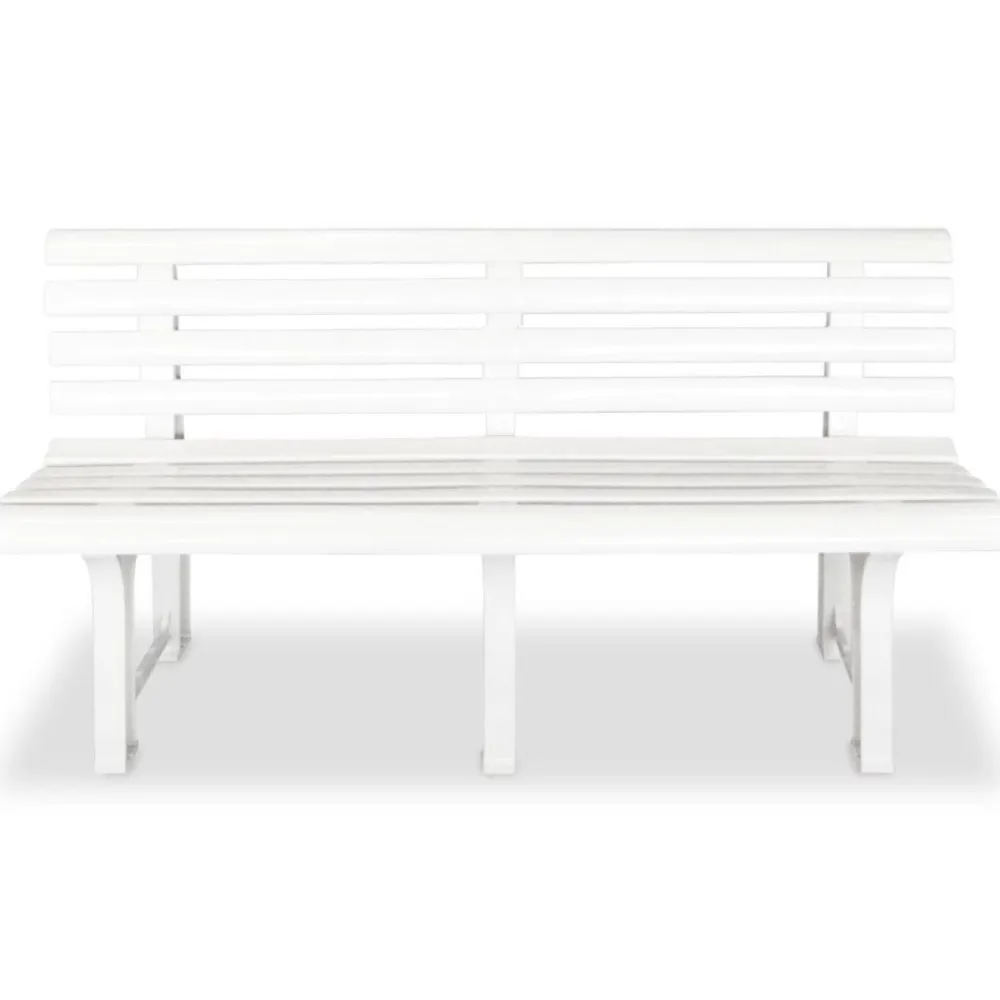 Hot FinePRICE Puutarhapenkki 145.5 cm muovi valkoinen