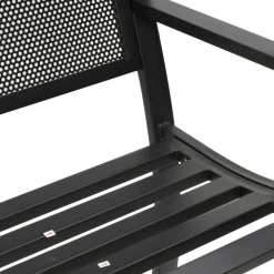 Sale FinePRICE Puutarhapenkki 119 cm musta teräs (02827)