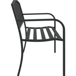 Sale FinePRICE Puutarhapenkki 119 cm musta teräs (02827)